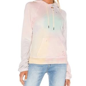 Philanthropy distressed Sweatshirt Rainbow Tie Dye